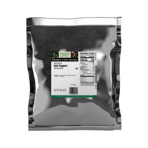 Frontier Coop, Red & Green Bell Peppers Diced, 1 Lb Frontier Coop