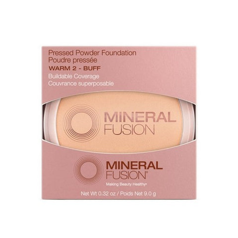 Mineral Fusion, Warm 2 Buff Pressed Powder Foundation, 0.32 Oz