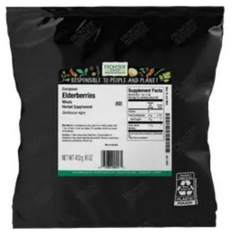 Frontier Coop, Elderberries Whole, 1 Lb