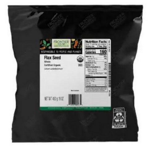 Frontier Coop, Organic Flax Seed Whole, 1 Lb