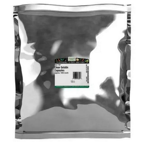 Frontier Coop, Clear Gelatain 00 Capsules, 1000 Count