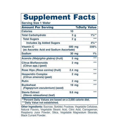 American Health, Chewable Super Acerola Plus Natural Vitamin C, 500 mg, 100 Wafers American Health
