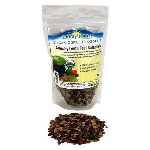 Handy Pantry, Organic Sprouting Seeds Crunchy Lentil Fest, 8 Oz Handy Pantry