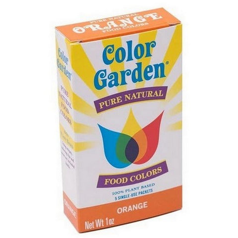 Color Garden, Orange Natural Food Coloring, 5 Packets