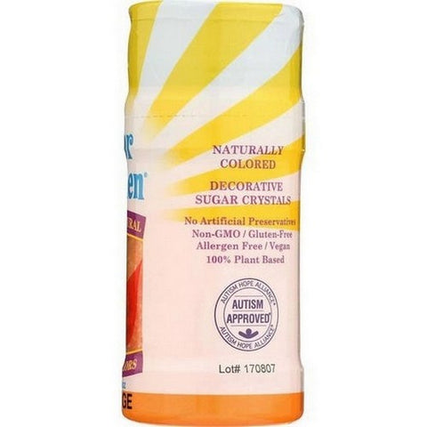 Color Garden, Orange Natural Sugar Crystals, 3 Oz