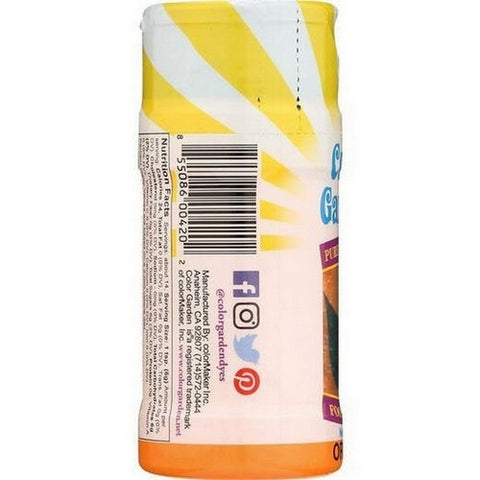 Color Garden, Orange Natural Sugar Crystals, 3 Oz