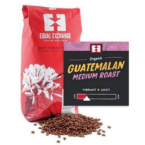 Equal Exchange, Organic Coffee Guatemalan Medium Whole Bean Coffee, 5 Lb