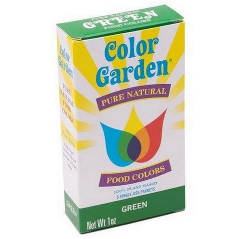 Color Garden, Green Natural Food Color, 5 Packets
