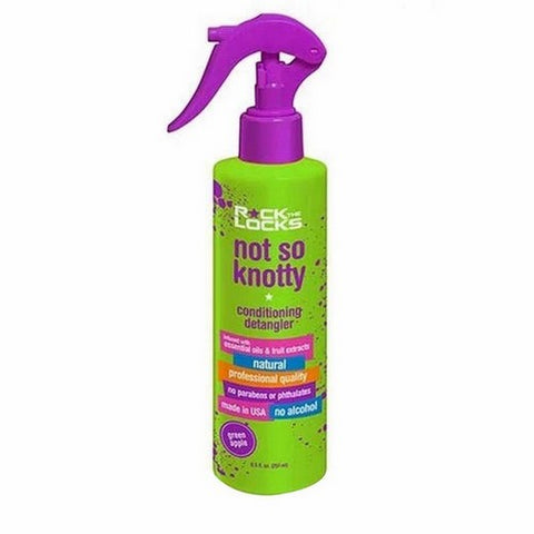 Rock The Locks, Not So Knotty Green Apple Detangler, 8.5 Oz
