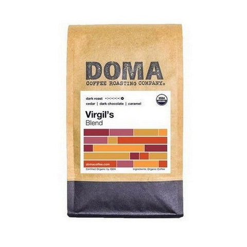 DOMA Coffee Roasting Company, Organic Virgils Blend Whole Bean Coffee, 12 Oz DOMA Coffee Roasting Company