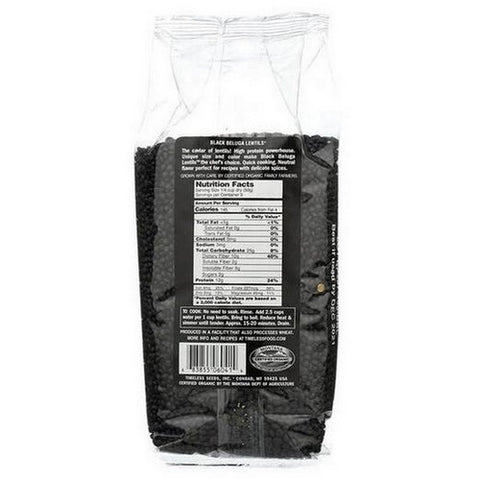 Timeless Natural Foods, Organic Black Beluga Lentils, 16 Oz