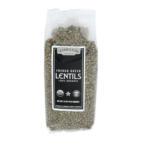 Timeless Natural Foods, Organic French Green Lentils, 16 Oz