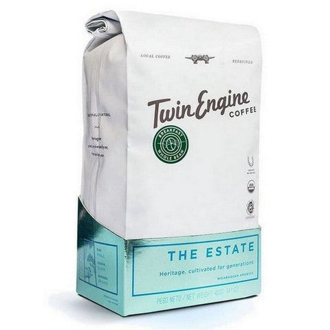 Twin Engine Coffee, Organic Estate Breakfast Whole Bean Coffee, 14 Oz Twin Engine Coffee