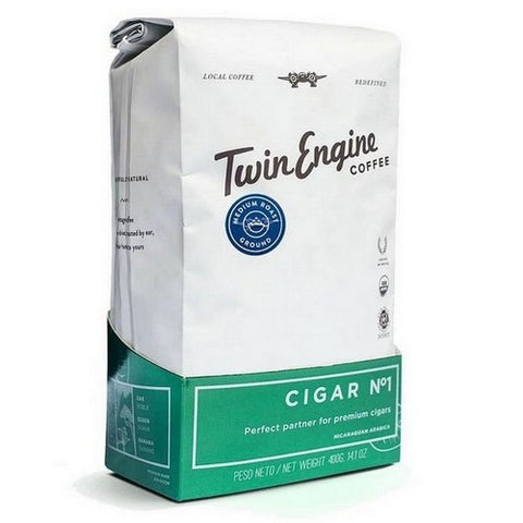 Twin Engine Coffee, Organic Ground Cigar No 1 Medium Coffee, 14 Oz
