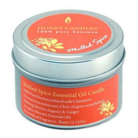 Honey Candle Co., Mulled Spice Essential Oil Beeswax Candle, 3 Oz