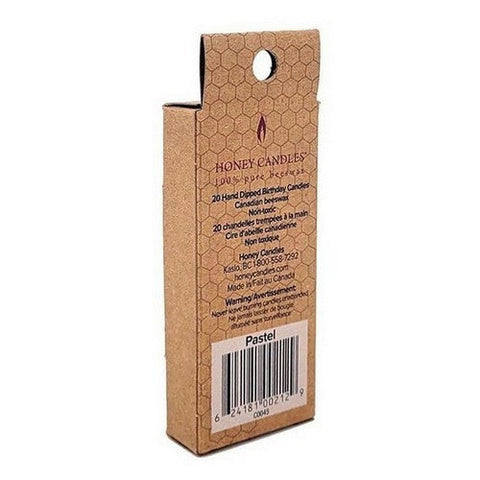 Honey Candle Co., Party Beeswax Pastel Candles, 20 Count Honey Candle Co.