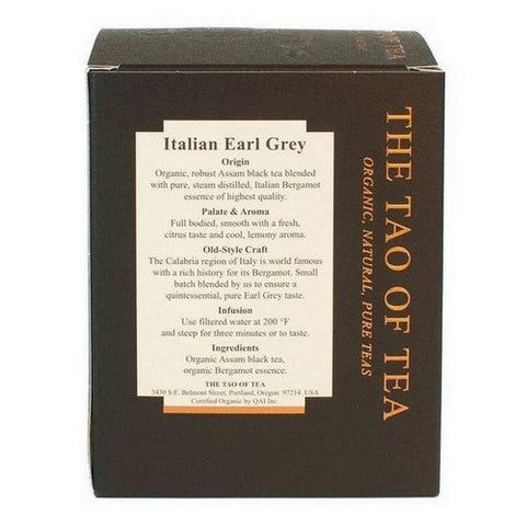 The Tao Of Tea, Organic Italian Earl Grey Black Tea, 15 Sachets The Tao Of Tea