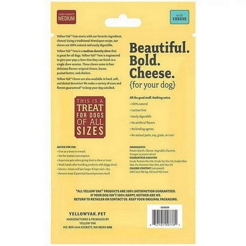 Yellow Yak, Yum with Cheese Medium Density Chew, 4.5 Oz Yellow Yak