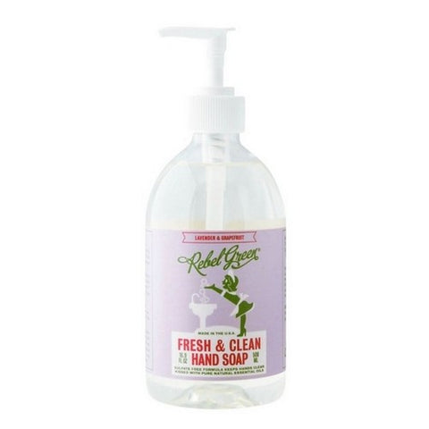 Rebel Green, Hand Soap Lavender And Grapefruit, 16.9 Oz