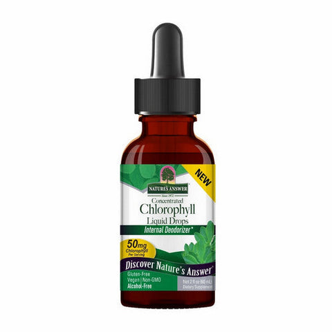 Nature's Answer, Concentrated Chlorophyll Liquid Drops Alcohol-Free, 50 Mg, 2 Oz Nature's Answer