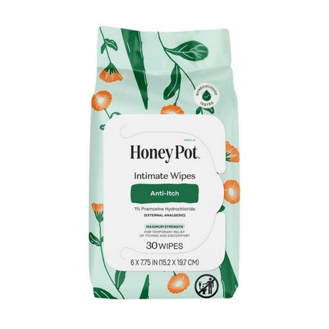 The Honey Pot, Anti-Itch Intimate Wipes, 30 Count The Honey Pot