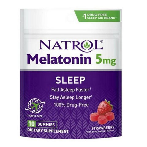 Natrol, Melatonin Gummies Strawberry Flavor, 10 Count