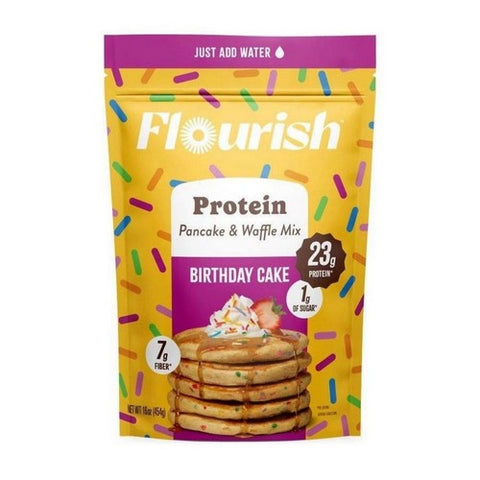 Flourish, Birthday Protein Pancake Mix, 15.37 Oz