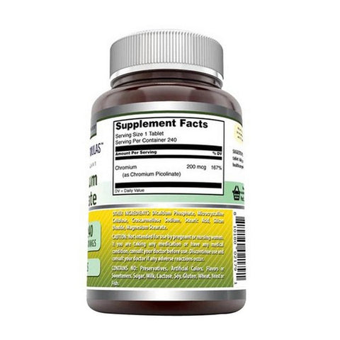 Amazing Nutrition, Amazing Formulas Chromium Picolinate, 200 Mcg, 240 Tabs