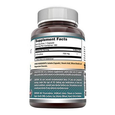 Amazing Nutrition, Amazing Formulas L-Citrulline, 750 mg, 180 Caps
