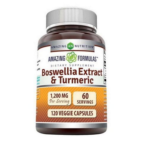 Amazing Nutrition, Amazing Formulas Boswellia with Turmeric, 600 mg, 120 VegCaps