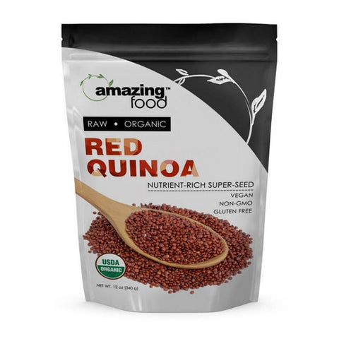 Amazing Nutrition, Amazing Foods Organic Quinoa Red Grain, 12 Oz