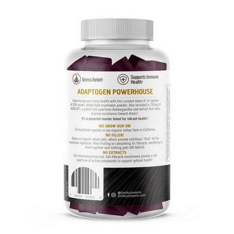 Om Mushrooms, Mushroom Master Blend Mushroom Gummies Mixed Berry, 56 Count Om Mushrooms