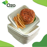 Ozo EcoPro, Sugarcane 4"x 4" sq bowl, 25 Packets