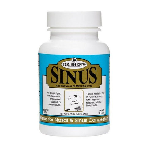 Dr. Shen's, Pe Min Kan Wan Sinus Nasal Decongestion, 700 MG, 90 TABS
