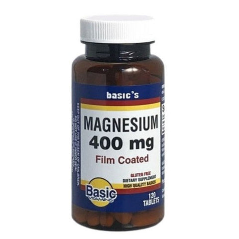 Basic Vitamins, Magnesium Oxide, 400 Mg, 120 Tabs Basic Vitamins