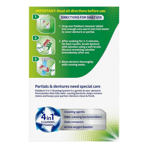 Polident, 3 Minute Daily Cleanser, 120 Tabs Polident