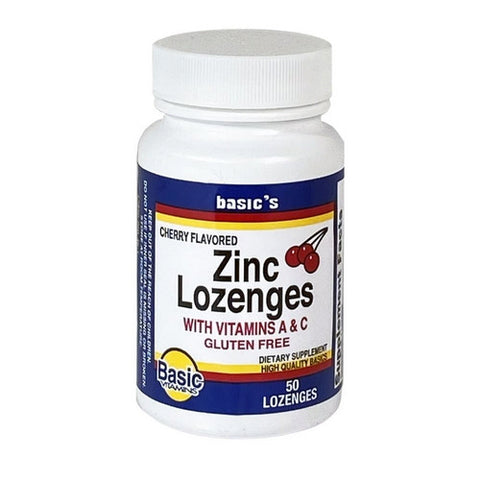 Basic Vitamins, Zinc Lozenges With Vitamins A And C, 50 Each