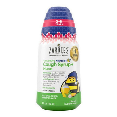 Children's Nighttime Cough Syrup Plus Mucus 4 Oz by Zarbees