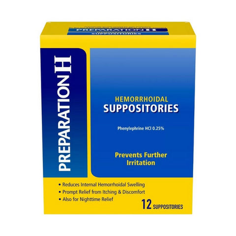 Hemorrhoidal Suppositories 12 Each by Preparation H