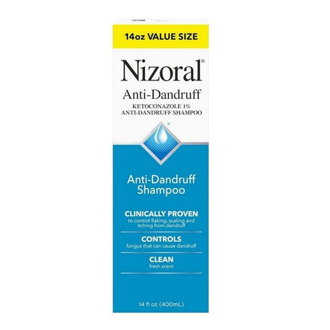 Nizoral, Anti Dandruff Shampoo with Ketoconazole Clean Fresh Scent, 14 Oz