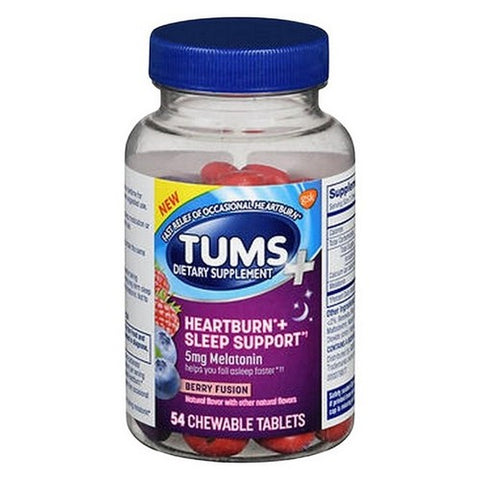 Tums, Heartburn Plus Sleep Support, 54 Chewable