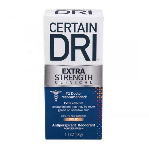 Extra Strength Clinical Anti Perspirant Solid Powder Fresh 1.7 Oz by Certain Dri