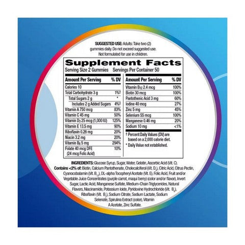 Centrum, Men Multigummies Assorted Natural Fruit, 100 Count Centrum