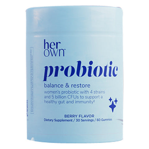 Her Own, Probiotic Light And Clean Natural Berry, Berry Flavor 60 Gummies