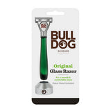 5-Blade Razor With Stand Original Green Glass 1 Count by Bulldog Natural Skincare
