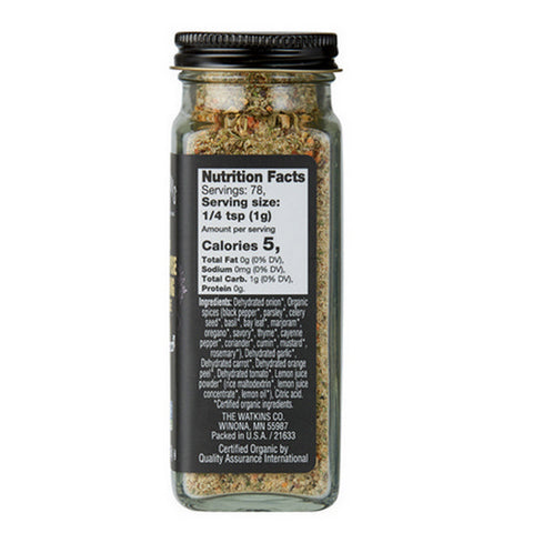 Watkins, Oraginc All Purpose Seasoning Salt Free, 2.7 Oz (Case Of 3)