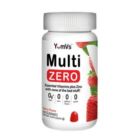 Yum-V's, Mutivitamin Zero for Adults Raspberry, 60 Gummies