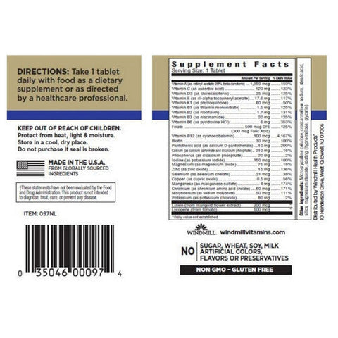 Windmill Health, Daily One For Men 50+, 90 Tablets Windmill Health