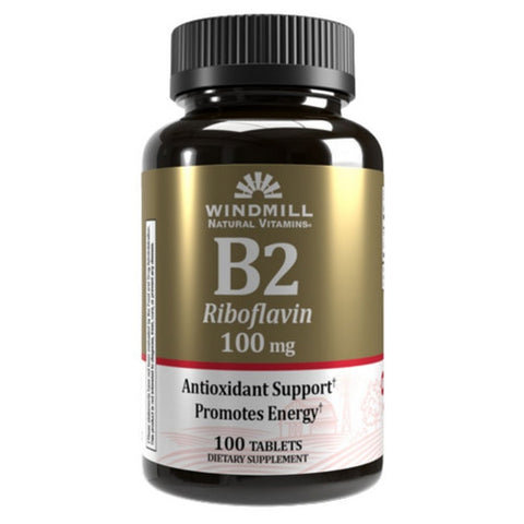 Vitamin B2 Vitamins & Minerals 100 Tablets by Windmill Health