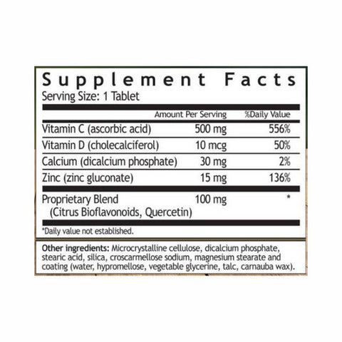 Windmill, Super C 500 With Quercetin And Zinc, 100 Tablets